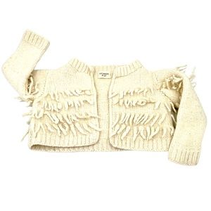 TUCHINDA 100% MERINO WOOL SWEATER CARDIGAN FRINGE JACKET 4-6 years